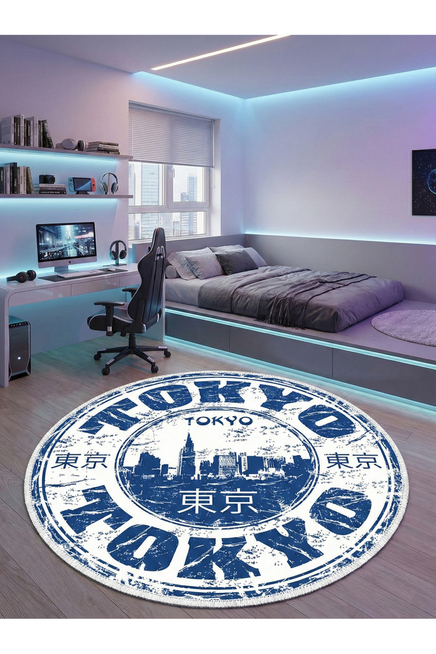 Non-Slip Sole Playstation Xbox Themed Machine Washable Gamer Youth Room Rug 180X180
