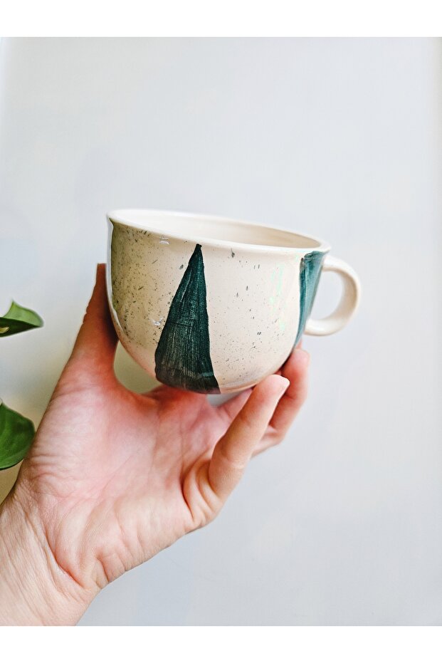 كرواسون مصنوع يدويًا منقوش كوب - 3