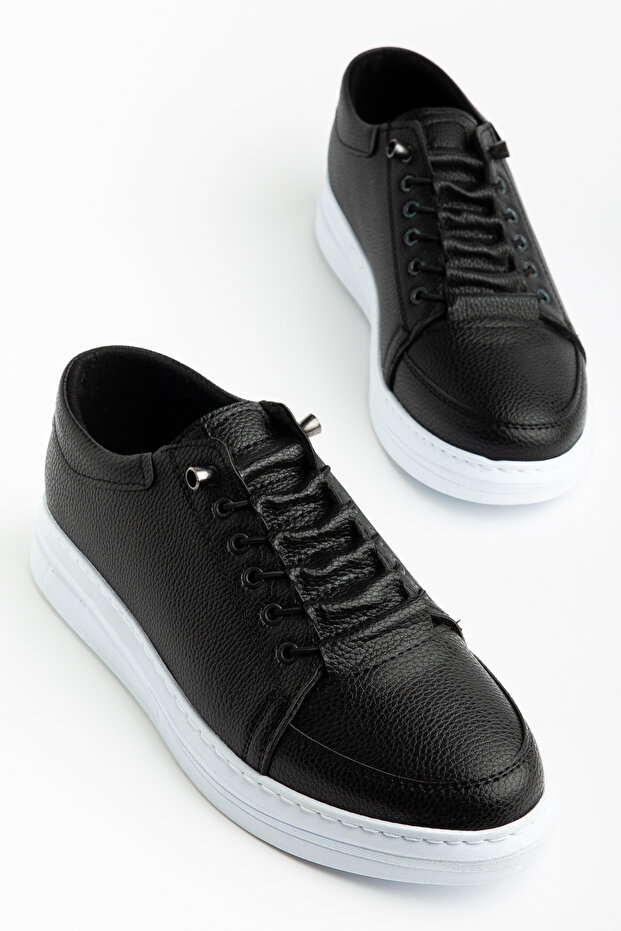 Men's Black Ultra Lightweight Stretchy Elastic Daily Guaranteed Casual Shoes