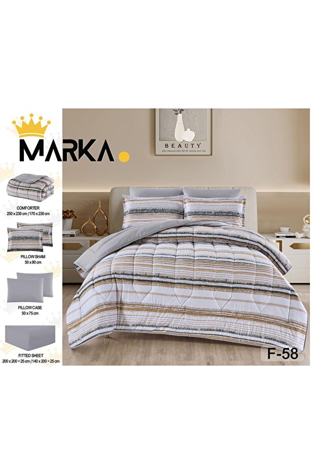 لحاف منفوخ مايكروفايبر مشجر وجهين - 4