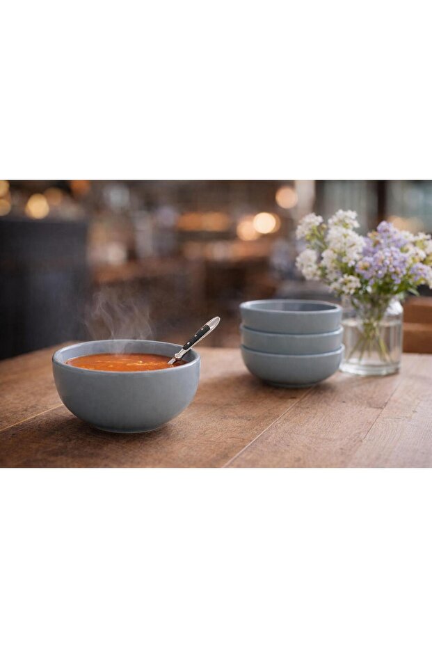 Bulut Soup Bowl 12 cm Gray Set of 6