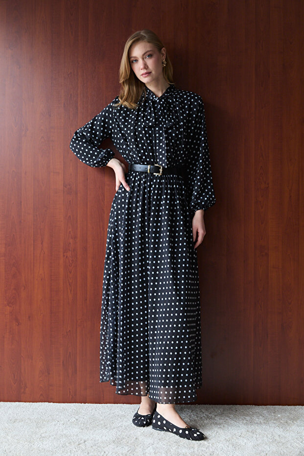 Puantiye Elbise 32-2724 - 3