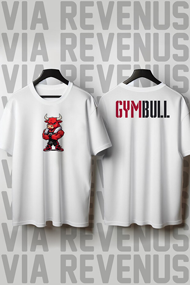 Gym Bull Printed Crew Neck Loose Fit 100% Cotton Unisex Tshirt