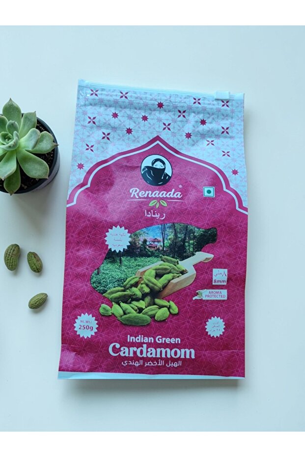 Indian cardamom 8mm red-هيل هندى رينادا 8مل عنابي
