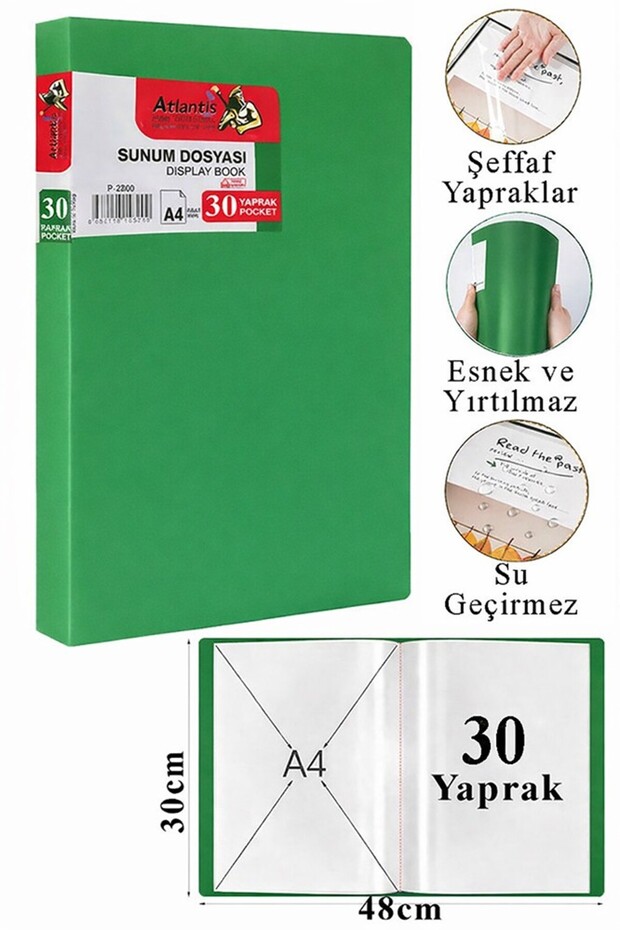 Presentation File 1 Pack of 30 Pockets Catalog File with Pockets 30 Pockets Self-File with Plastic Cover