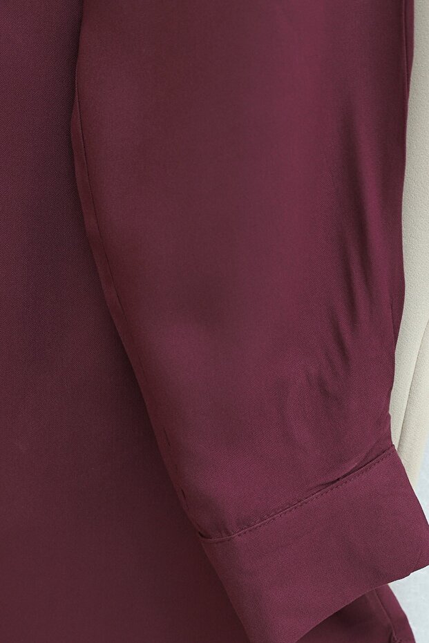 Viskon Düğmeli Salaş Gömlek - 4