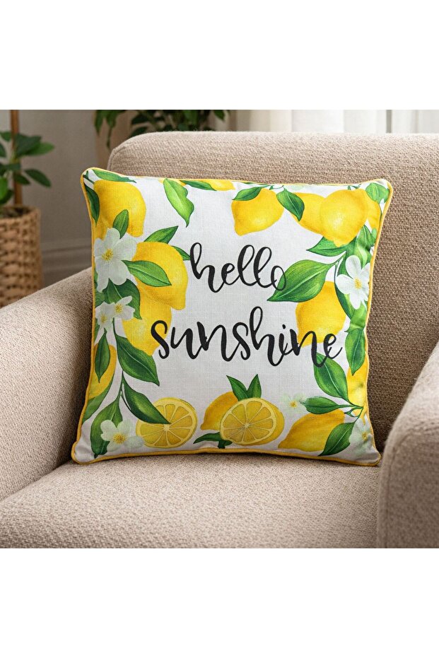 White Pillow with Patterned 45x45cm - 2
