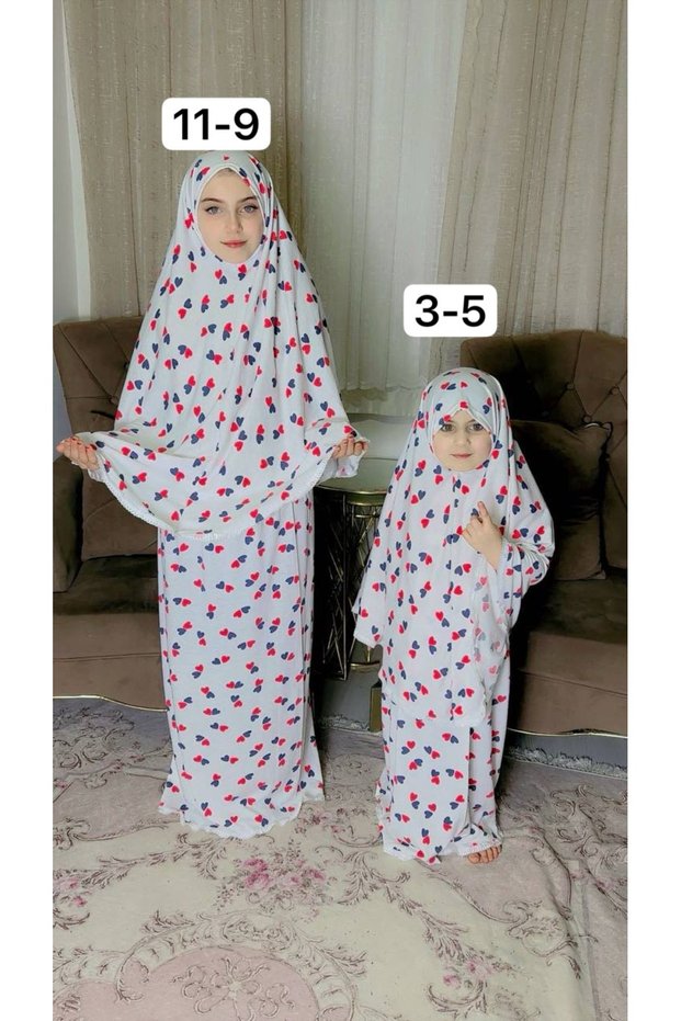2Pcs Children's Prayer Dress Cotton Fabric