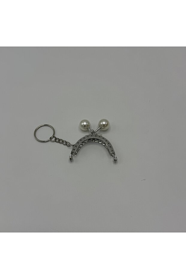 5.5cm Knob with Keychain Clips Pearl