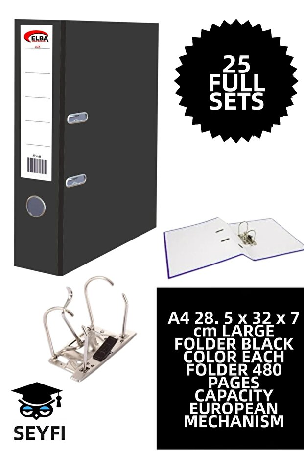 A4 Office Folder Office Document Organizer Folder Double Metal Ring European Mechanism