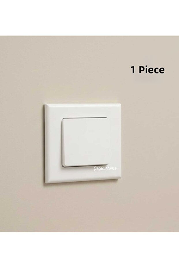 (1 Piece) Surface Mounted Framed White Switch Socket, Single Button Socket Switch - 1