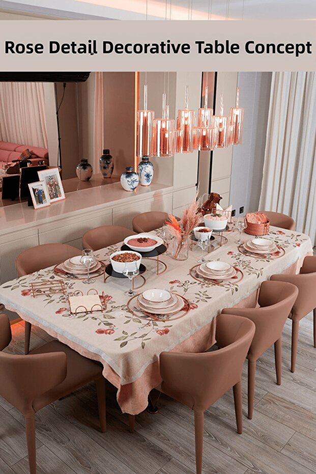 Iftar Table Presentation Set Decorative Table Concept with Rose Detail