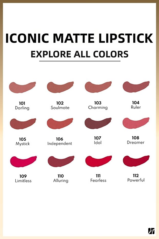 أحمر شفاه غير لامع يدوم طويلاً من Iconic 111 Fearless - أحمر - 5