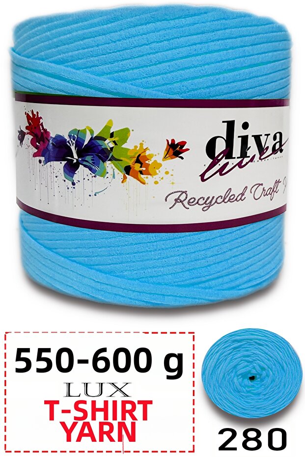 550-600 Grams Luxury Combed Cotton Yarn - t Shirt Yarn - Fabric 280 Turquoise