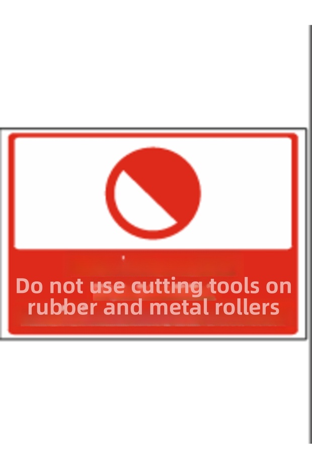 Do Not Use Cutting Tools in Rolls of Rubber and Metal. Dekota 3 mm Forex Warning 25 cm × 35