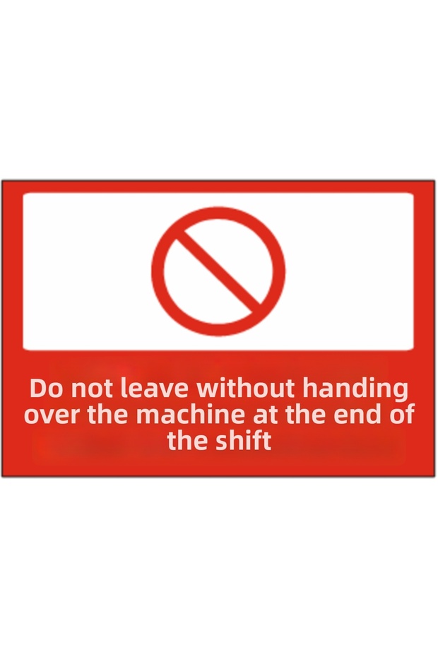 Leaving the Machine Undelivered at the End of the Workday Dekota Printing – 3 mm Forex Warning Sign 25 cm × 35cm