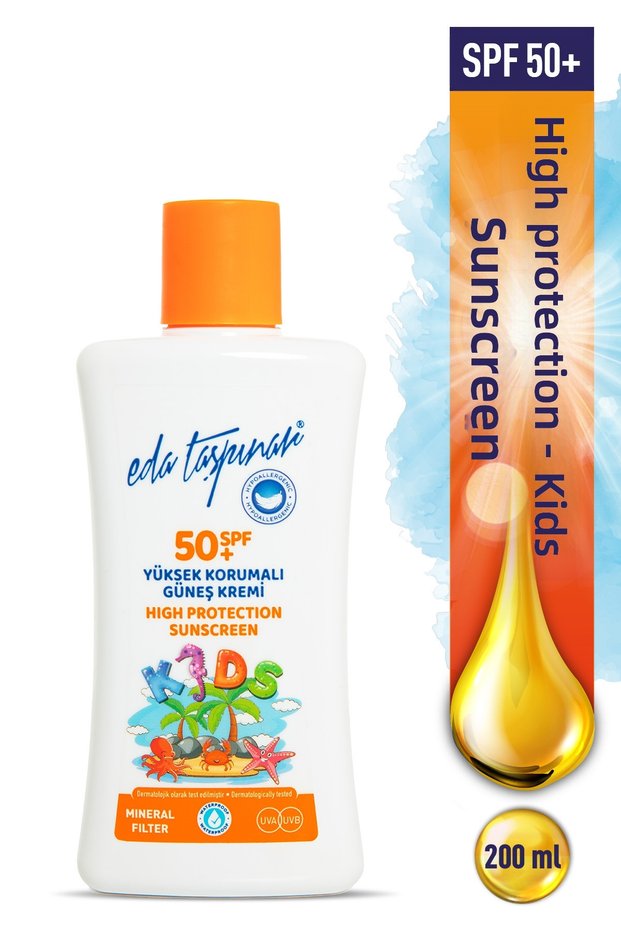 Kids Mineral Filtered Sunscreen Spf 50+ – Children's High Protection & Sensitive Skin 200ml