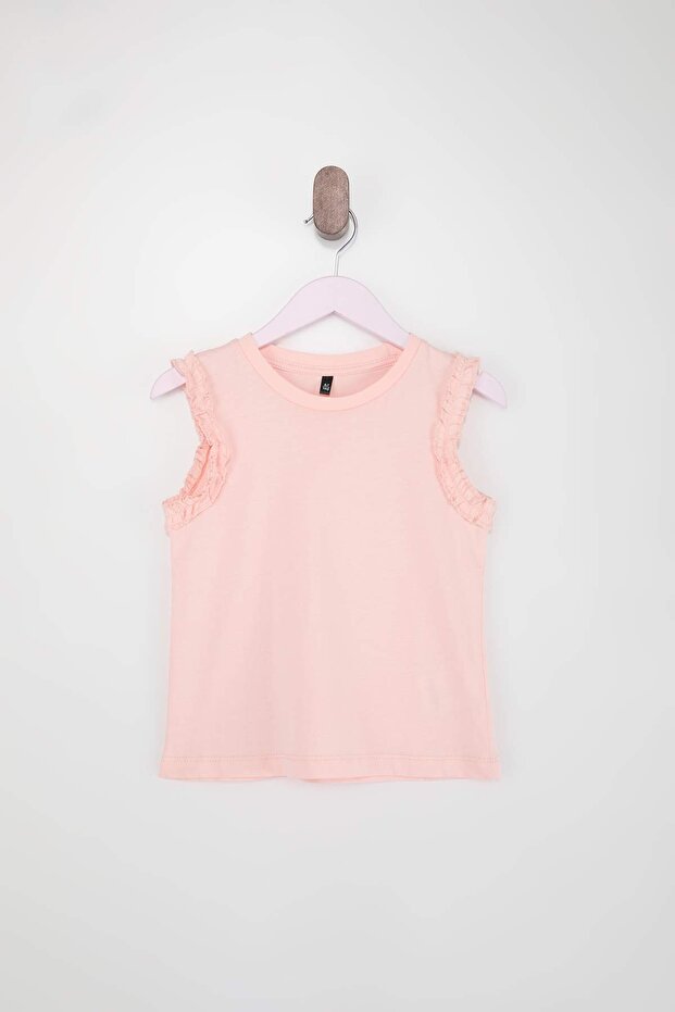 Lila-Pudra-Mint 3'lü Kız Çocuk Örme Atlet TKDSS26AL00005 - 13