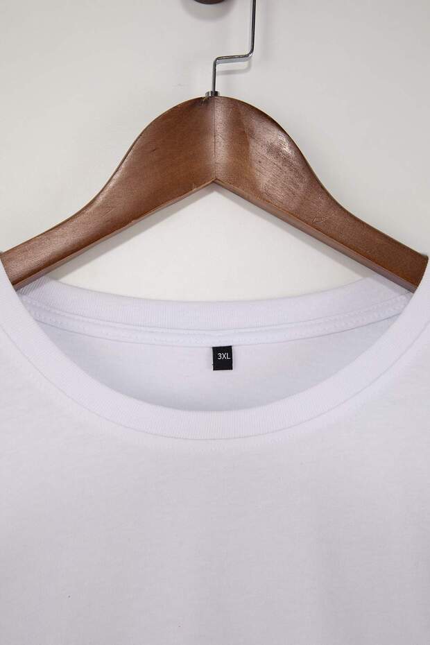 Unisex Büyük Beden Beyaz-Beyaz Oversize 2'li Paket %100 Pamuklu T-Shirt TMNSS24BF00042 - 4