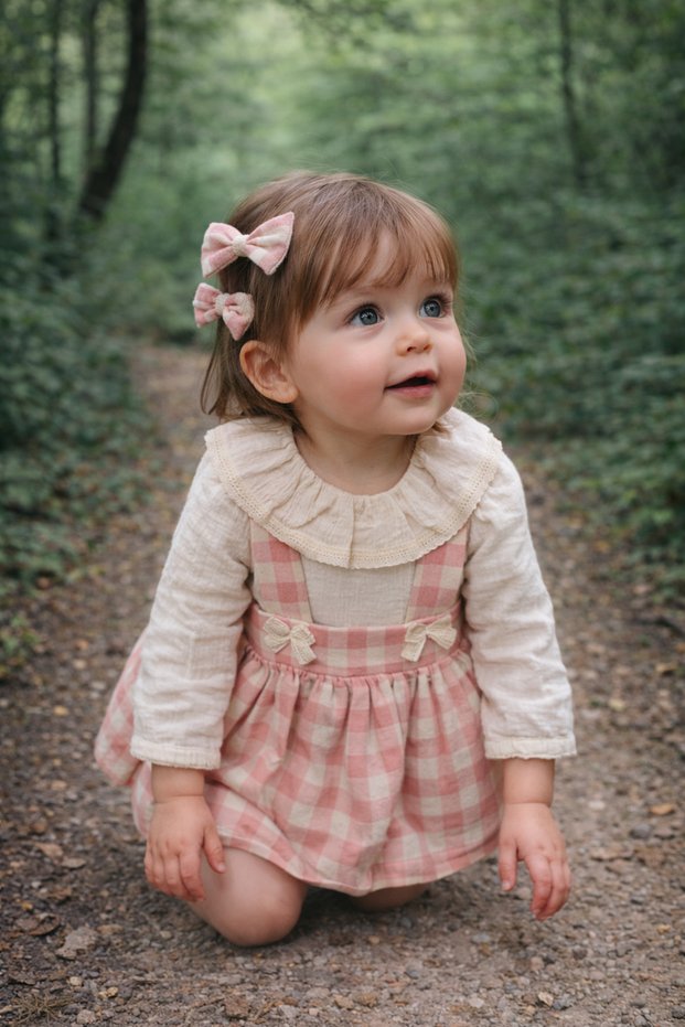 Girl - Boy Baby Natural Seasonal Sensitive Linen Cotton Double Set with Solopet (6-36 Months)