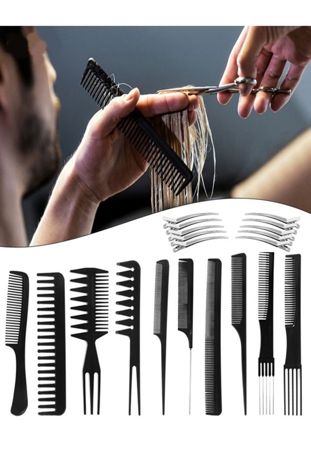 20 Pieces of Anti-Static Professional and Home-Use Hair Styling Comb and Hair Clip