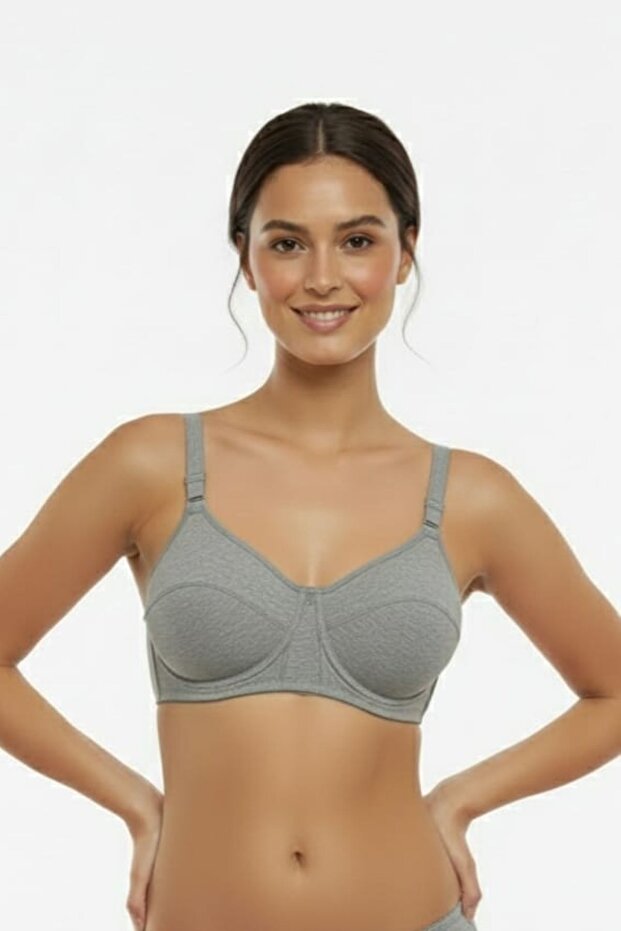 Promotion Price Gray Thin Sponge Supportless Women's Bra Without Underwire