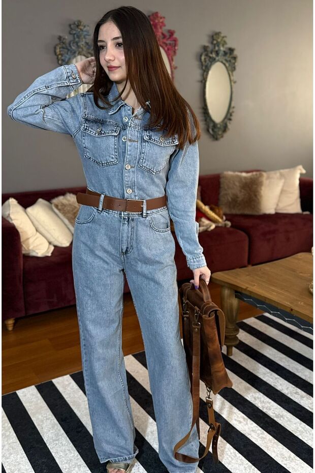 Rahat Denim Tulum-Boru Paça - 4