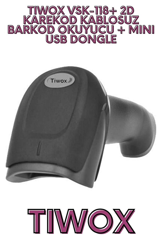 VSK-118+ 2D QR CODE WIRELESS BARCODE READER + MINI USB DONGLE - 3