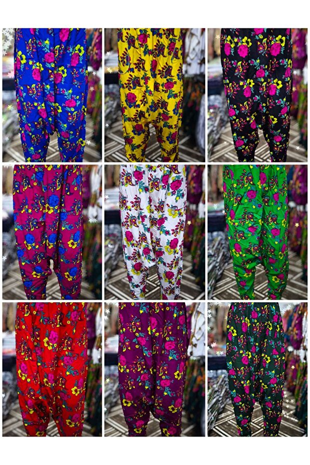 بنطال شالوار مرن بجيب منقوش بالزهور - 2