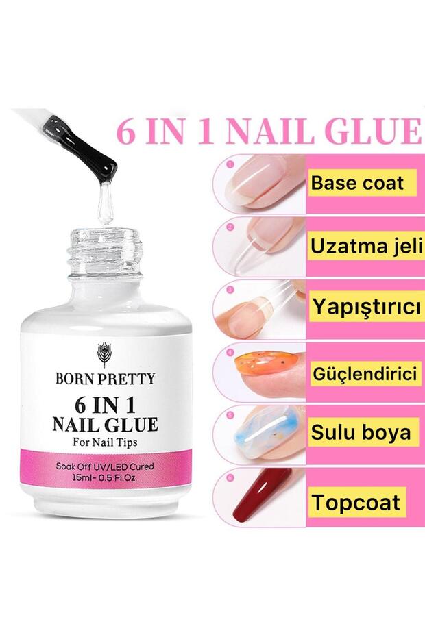 Born Pretty 6 in 1 Nail Glue - Jel (55391)