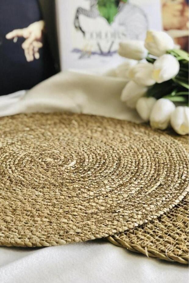 American Service 4 Natural Wicker Plates