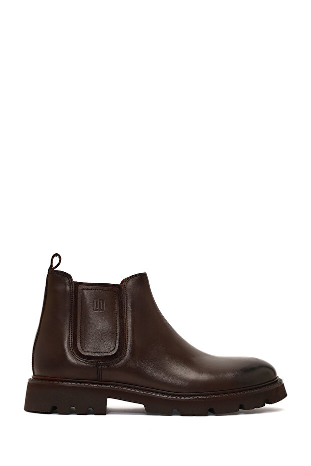 Men's Brown Leather Chelsea Boots 25Wfd724118