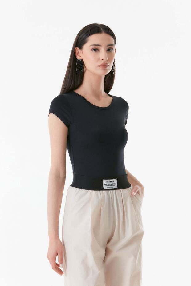 Basic Bisiklet Yaka Çıtçıtlı Body - 5