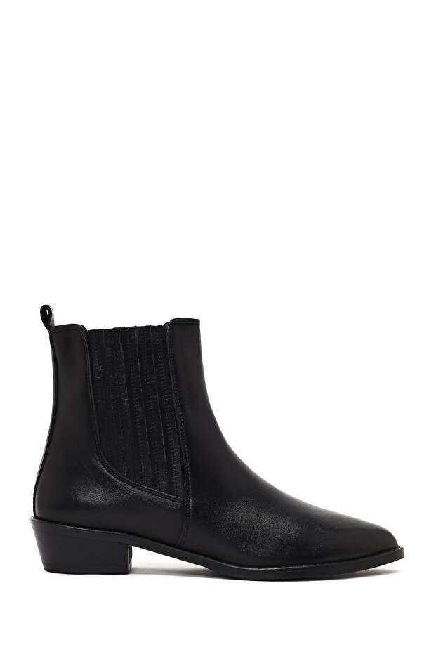 Women's Black Leather Chelsea Boots 25Wfd163618