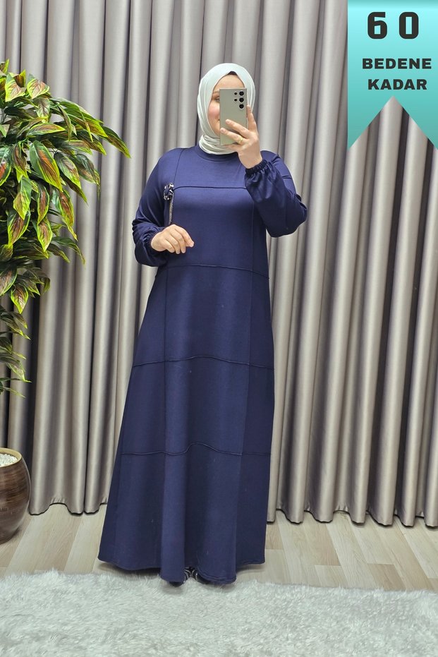Women's Hijab Plus Size Clothing Ribbed Dress
