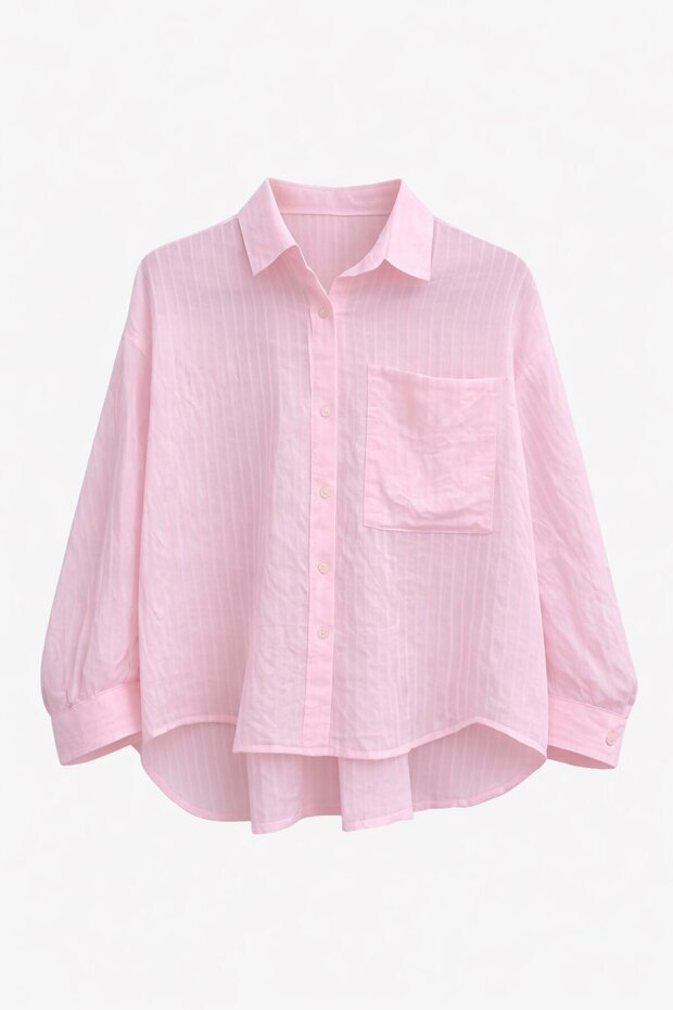 Tek Cepli Transparan Gömlek - 7