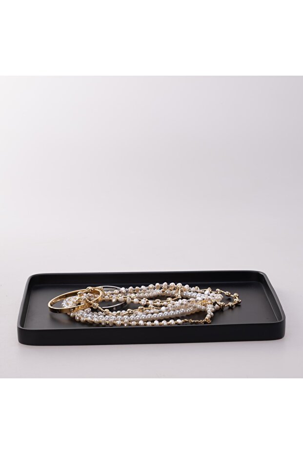 صينية فيكتوريا مستطيلة كبيرة باللون الأسود - 3