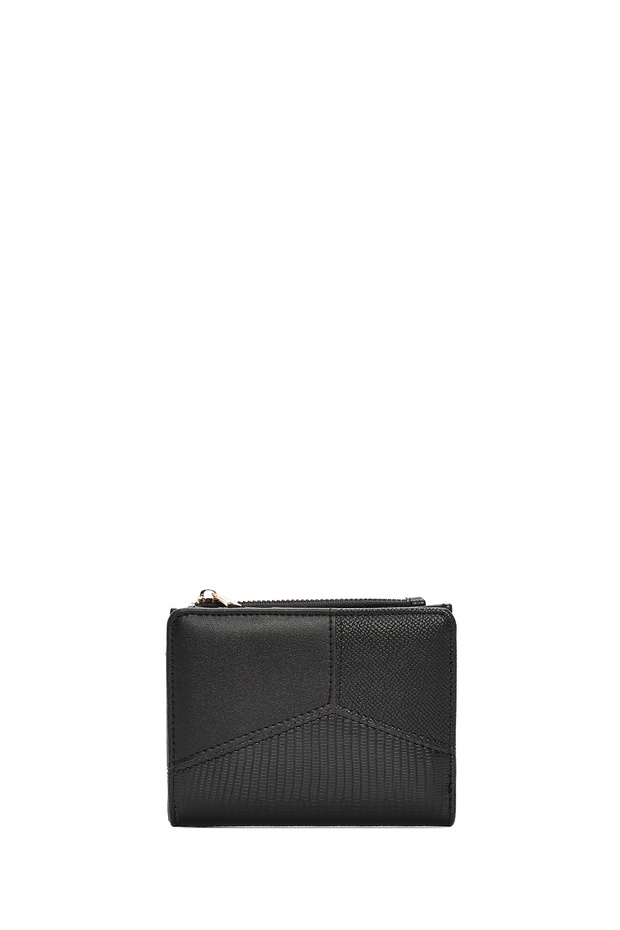 Women's Black Patterned Wallet 000A2D 562314