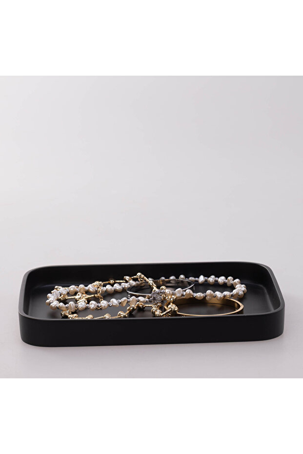 Victoria Rectangular Tray Small Black - 3