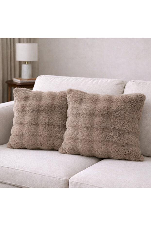 Ultrasoft Plush Decorative Throw Pillow Covers Set of 2 40X40Cm - Soft Textured