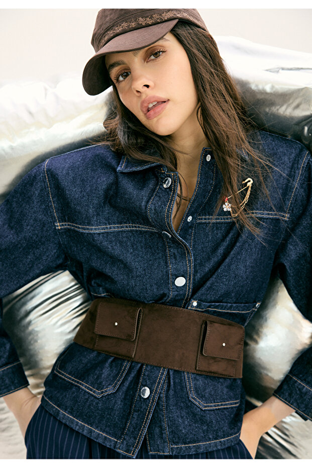 Denim jacket with pockets - 1