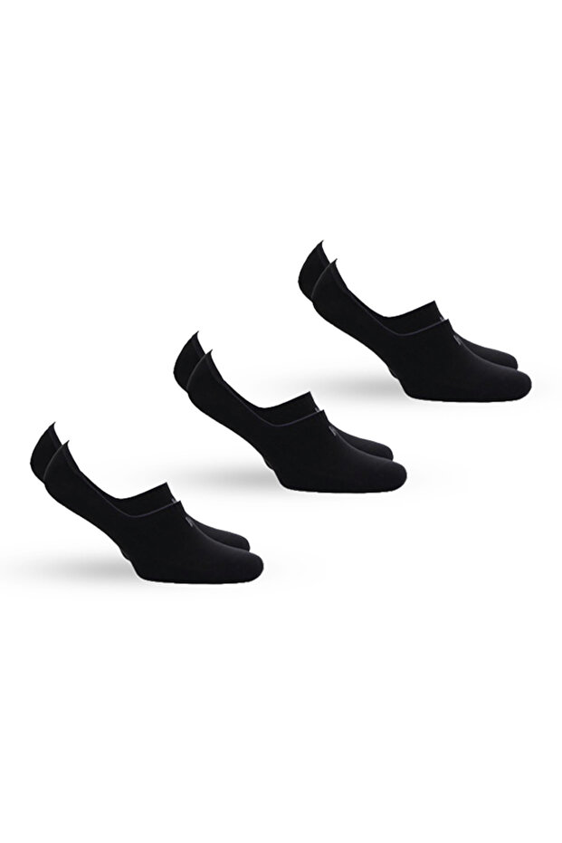 Tokyo Unisex 80% Cotton Ballet Flats Socks 3-Pack Black