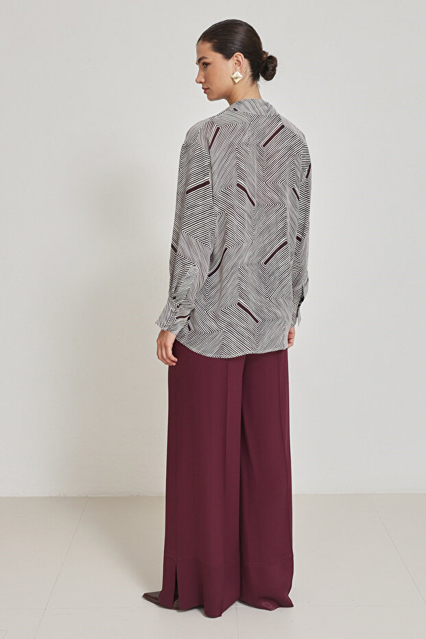 قميص بأكمام طويلة بنقشة الكرز - 5