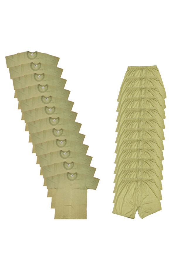 12 Piece Soldier Undershirt and Boxer Set Military Material