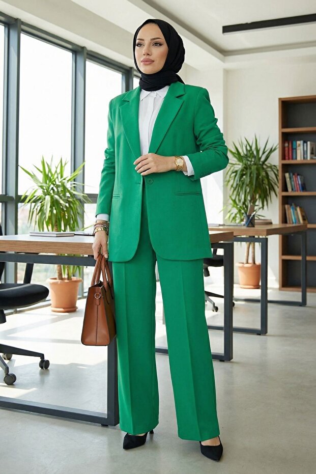 Retro Palazzo Set-Light Green