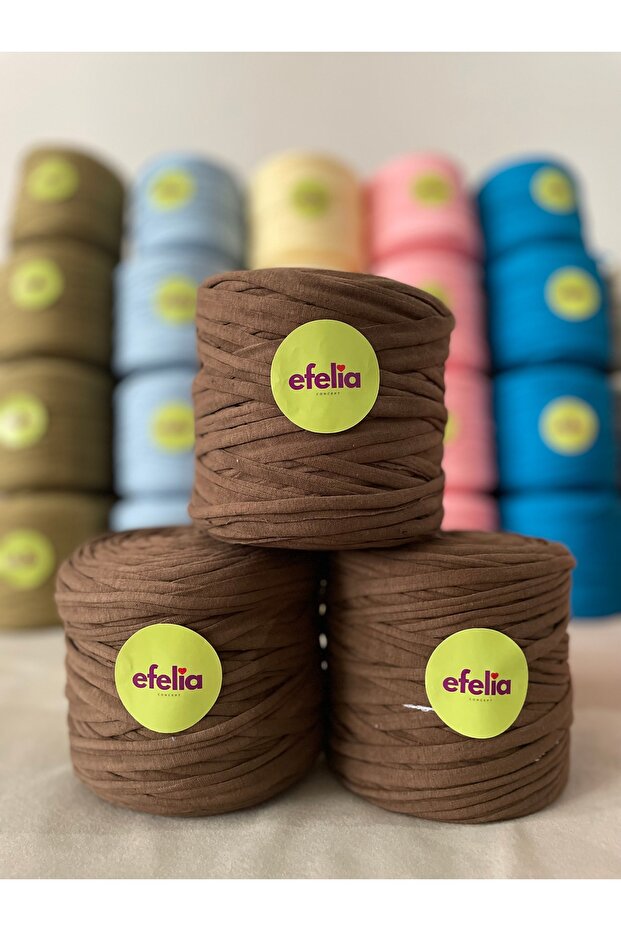 Brown Combed Cotton Yarn Bag Knitting Yarn - (600-650Gr) 1 Piece