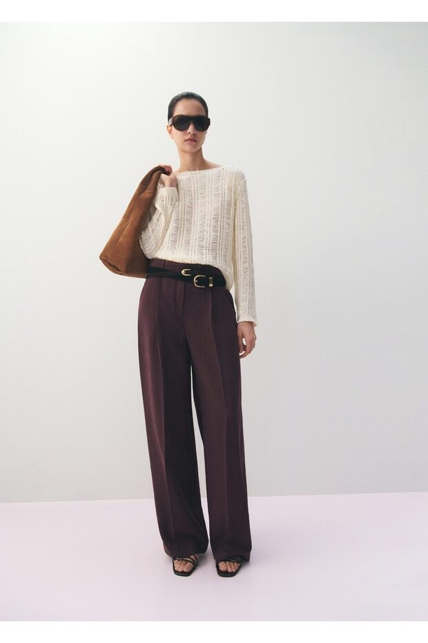 Lyocell düşük bel pantolon - 2