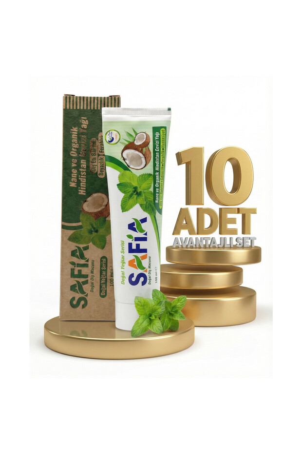 Organic Toothpaste with Mint and Coconut 10X100 ml