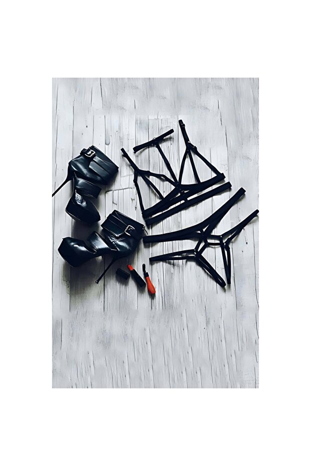 Bra - String Rubber Harness Set - 6