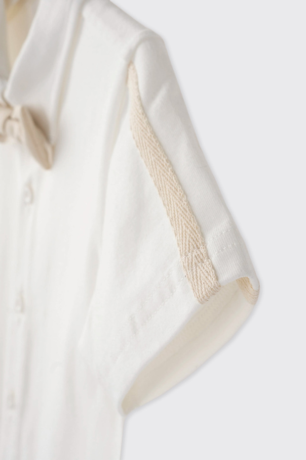 Erkek Bebek Örme Ekru Gömlek - 3